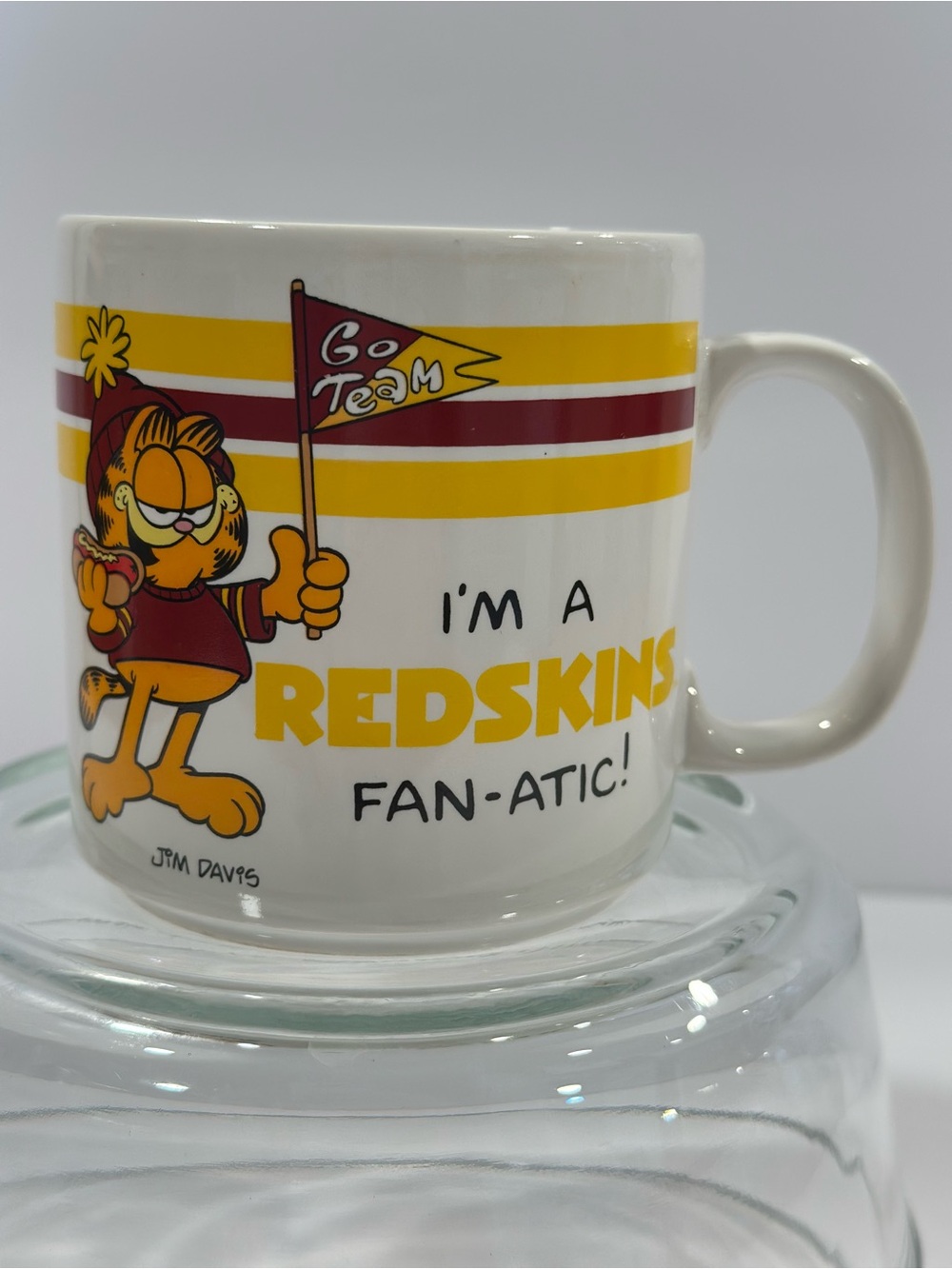 Enesco Garfield 'I'm a Redskins Fan-atic' White Yellow Maroon Coffee Mug